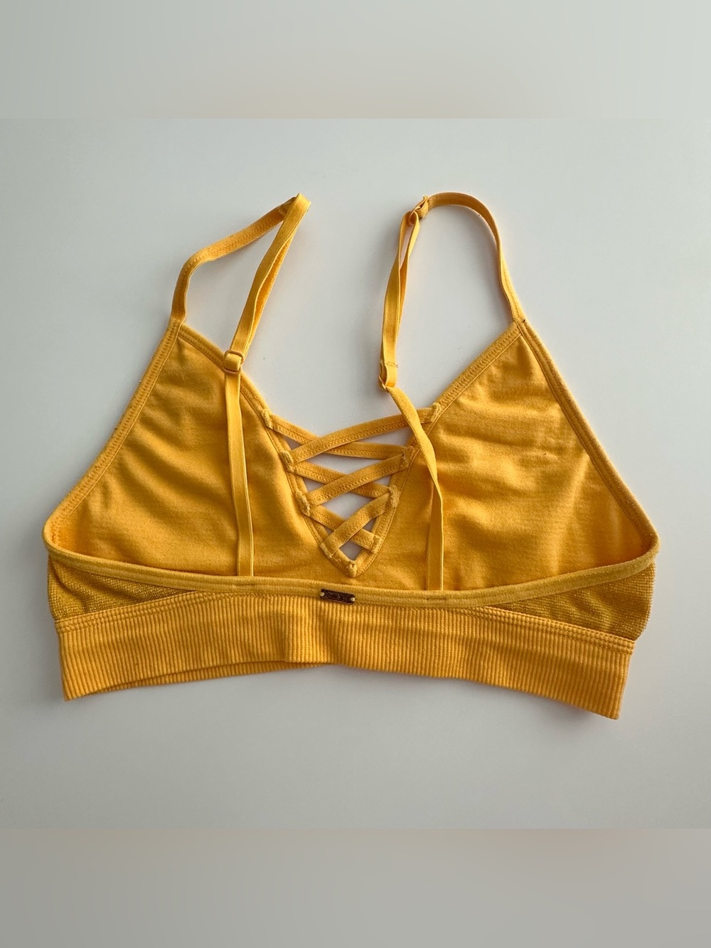 PINK Victoria's Secret Yellow Crisscross Bralette - Picture 2 of 5